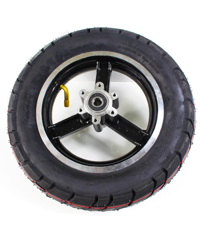 RUEDA DELANTERA COMPLETA (NEUMÁTICO + CÁMARA + LLANTA) MSC-005PRO 10 PULGADAS
