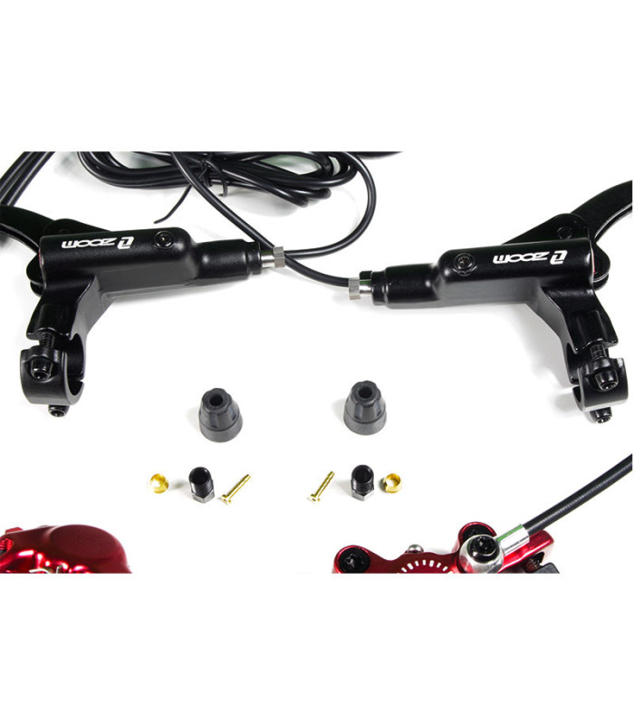 JUEGO FRENOS HIDRÁULICOS MSC-005PRO (PINZA DEL + PINZA TRAS + MANETA DERECHA + MANETA IZQ.)