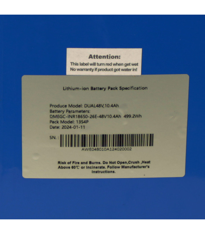 BATERÍA 48V 10.4Ah PATINETE BLADE M10 MASSCITY